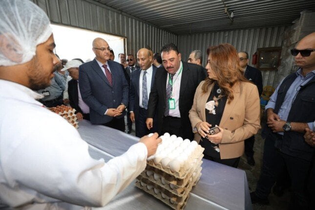 بعد توقفه لعدة سنوات.. وزيرة التنمية المحلية ومحافظ القليوبية يشهدان بدء إنتاج مشروع الـ “30 مليون بيضة” بالخانكة