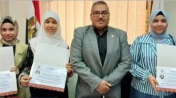 تعليم سوهاج يكرم الطالبات الفائزات بالمركز الأول بالجمهورية فى مسابقة أصدقاء المكتبة