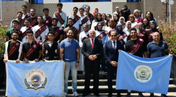توافد طلاب جامعة الإسماعيلية الجديدة الأهلية للمشاركة في جولة الإعادة لانتخابات مجلس الشيوخ