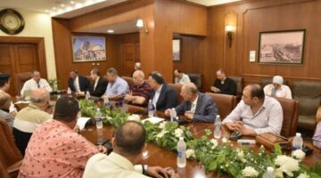 حبشي يبحث تنمية منطقة سهل الطينة والقطاع الزراعي ببورسعيد