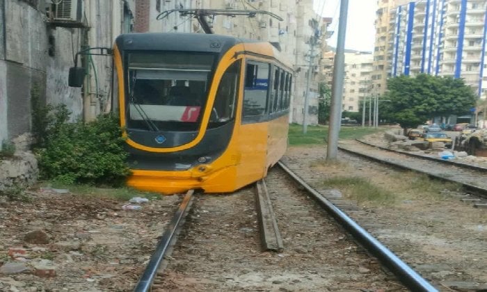 خروج ترام في الإسكندرية عن القضبان دون إصابات
