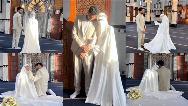 صور عروسين في أحد المساجد تثير غضبًا واسعًا.. والأوقاف تتحرك