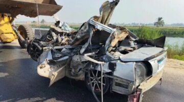 مصرع 3 أشخاص وإصابة أخر فى حادث تصادم ملاكى وتريللا بأسيوط
