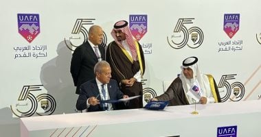 أبو ريدة يهنئ الأمير عبد العزيز بن تركي بعد فوزه برئاسة الاتحاد العربي بالتزكية