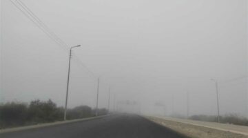 شبورة مائية كثيفة تصل حد الضباب في شمال سيناء