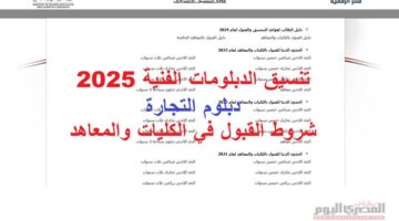 مؤشرات تنسيق الدبلومات الفنية 2025 نظام 3 سنوات تجاري.. كليات والمعاهد التجارية المتاحة (قائمة كاملة)