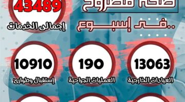 تقديم 43 ألف خدمة طبية وإجراء 190 عملية جراحية بمستشفيات مطروح خلال أسبوع