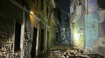 إصابة 7 أشخاص إثر انهيار منزل طوب مبنى بالطوب اللبن في قنا