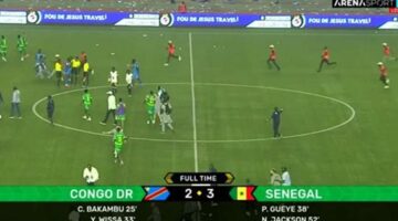 «فوضى وتحطيم كراسي» من جماهير الكونغو بعد الخسارة من السنغال