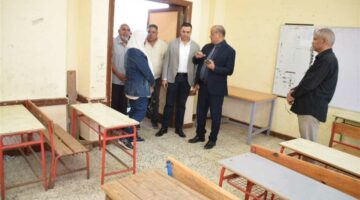 نائب محافظ بورسعيد يتابع أعمال الصيانة الشاملة بمدرسة قرية الفتح الأساسية