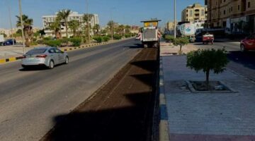 لتحويله لـ6 حارات مرورية.. بدء تطوير شارع الحجاز بالغردقة في البحر الأحمر