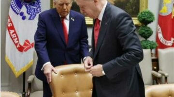 لقطة «لافتة».. ترامب يسحب الكرسي لأردوغان خلال اجتماعهما في البيت الأبيض