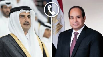 اتصال هاتفي بين السيسي وتميم بن حمد لبحث الاعتداء الإسرائيلي على قطر