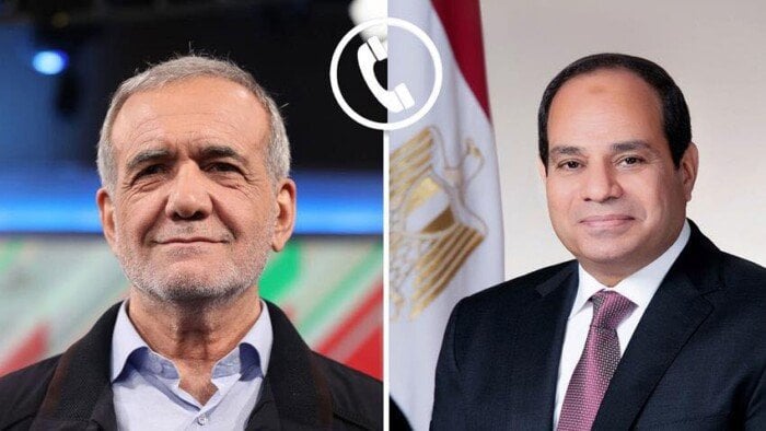 الرئيس السيسي يبحث مع نظيره الإيراني تطورات الأوضاع الإقليمية