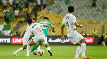 الزمالك يتقدم على المصري بهدف في شوط أول مثير