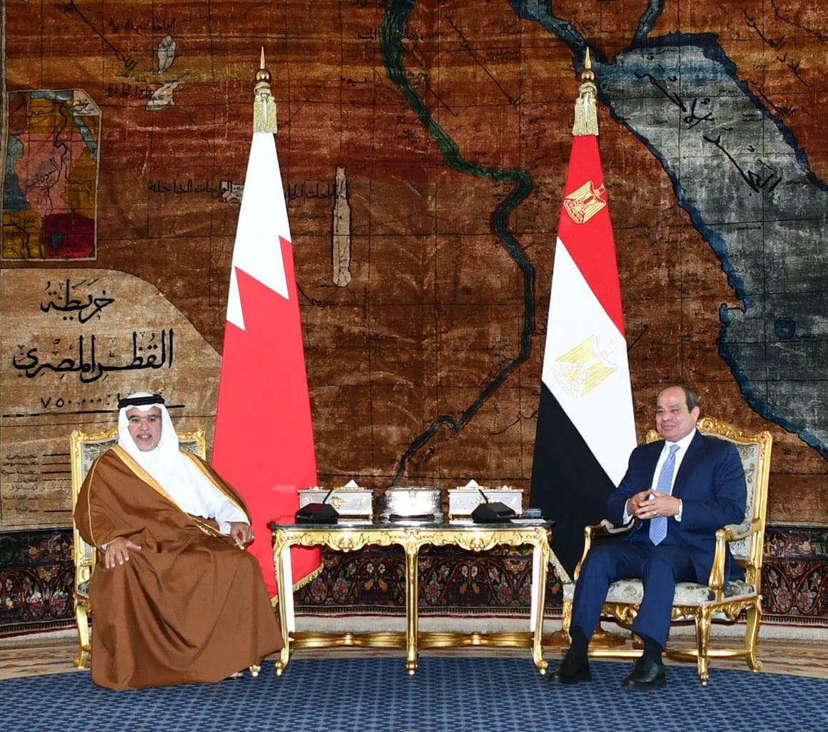 السيسي يستقبل ولي عهد البحرين لبحث تعزيز العلاقات الثنائية وتطورات الأوضاع الإقليمية