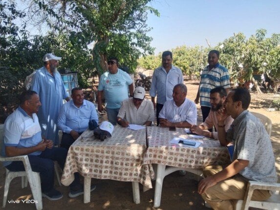 رئيس استصلاح الأراضي يتفقد جمعيات ومزارع قرى الاستصلاح بالنوبارية