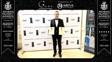 شركة AREVA للتطوير العقاري تحصد 3 جوائز عالمية عن مشروع GLARE من مؤسسة International Property Awards