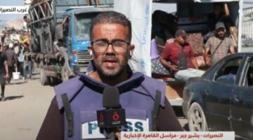 مشاهد مأساوية.. مراسل «القاهرة الإخبارية» يرصد نزوح الفلسطينيين من غزة