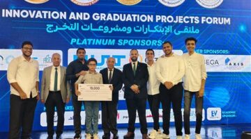 مشروع لطلاب "هندسة المطرية" يحصد المركز الثاني في مسابقة ملتقى الابتكارات