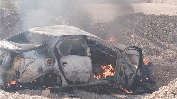 إصابة سائق سيارة بحروق فى احتراق سيارة بقنا