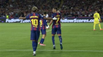 فيران توريس يسجل الهدف الأول لبرشلونة ضد باريس سان جيرمان