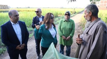 وزيرة التنمية المحلية في جولة مفاجئة لمنظومة جمع قش الأرز بالدقهلية والقليوبية