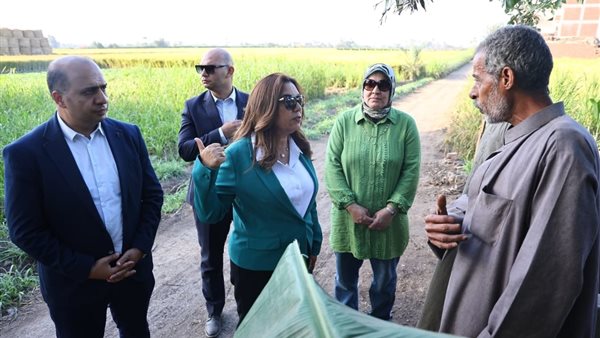 وزيرة التنمية المحلية في جولة مفاجئة لمنظومة جمع قش الأرز بالدقهلية والقليوبية