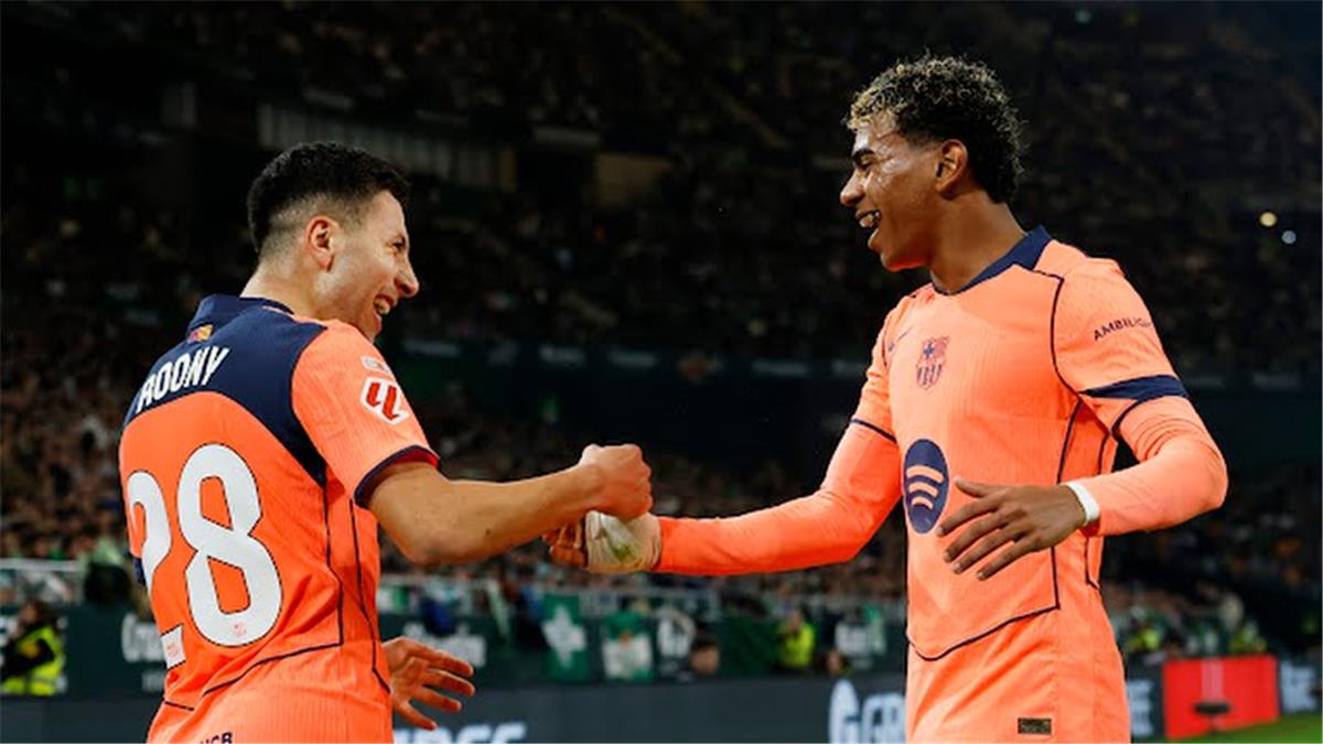 عاجل.. لامين يامال يسجل هدف برشلونة الخامس أمام ريال بيتيس