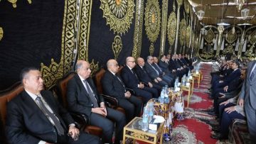 عاجل.. أسر 4 مستشارين ضحايا حادث تصادم سيارتين يتلقون العزاء في نادي القضاة بالمنيا