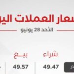 أسعار العملات اليوم الأحد 28 يونيو 2026