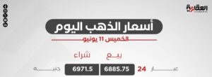 سعر الذهب اليوم الخميس 11 يونيو 2026