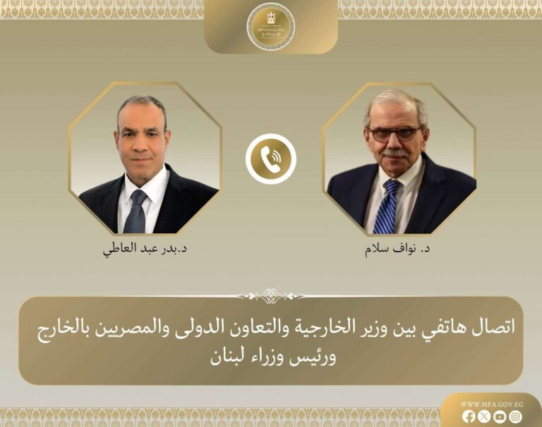 وزير الخارجية يؤكد وقوف مصر إلى جانب لبنان الشقيق