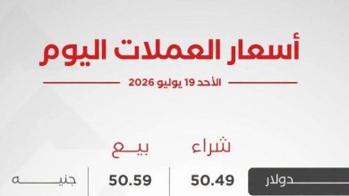 أسعار العملات الأجنبية اليوم الأحد 19 يوليو 2026
