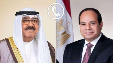 الرئيس السيسي يجري اتصالًا هاتفيًا بالشيخ مشعل الأحمد الجابر الصباح