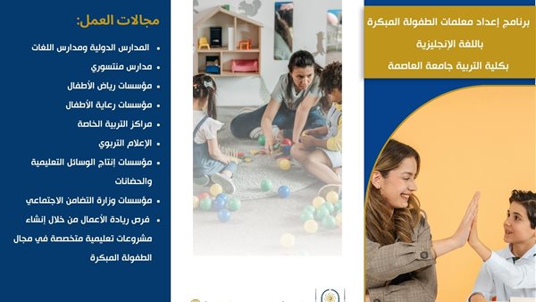 تنسيق الجامعات 2026.. تعرف على مميزات برنامج الطفولة المبكرة بجامعة العاصمة