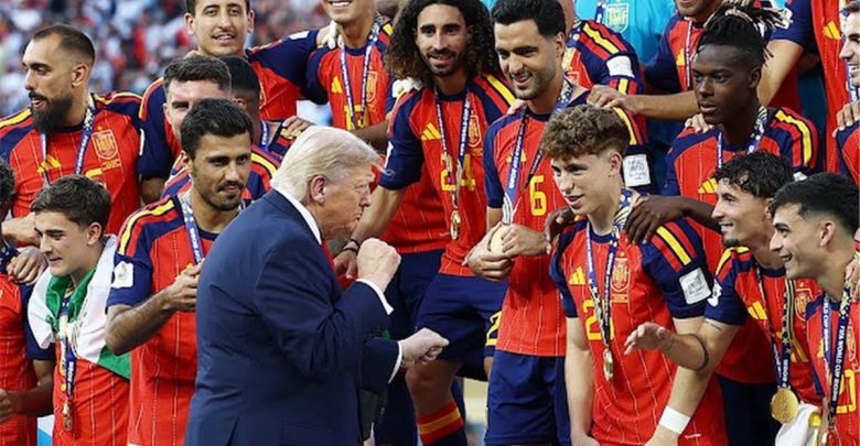 لاعب إسبانيا يتجاهل ترامب بعد التتويج بكأس العالم