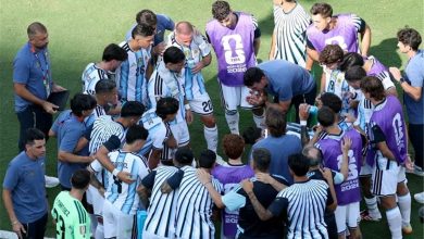 لاعب الأرجنتين يغادر بالبطاقة الحمراء أمام إسبانيا في نهائي كأس العالم
