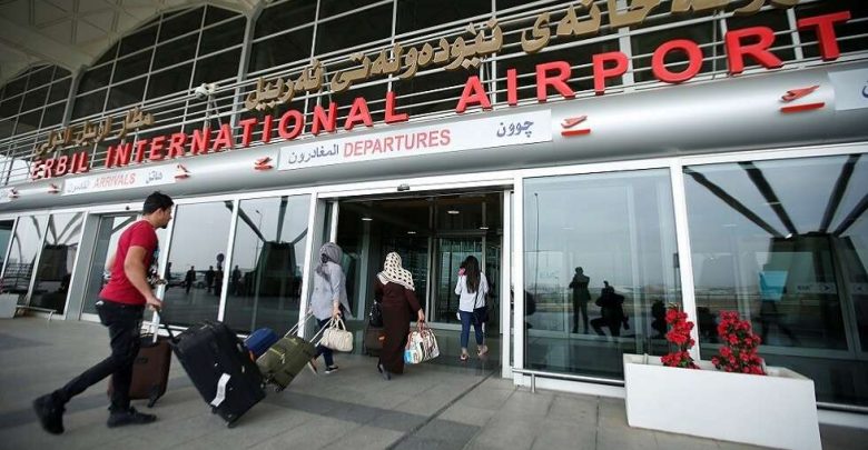 مطار أربيل الدولي بإقليم كردستان العراق يعلق الرحلات الجوية مؤقتاً