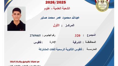 نتيجة الثانوية العامة 2026.. تحرك برلماني بشأن نتائج لجنة فاقوس في الشرقية التي تضم الأول على الجمهورية