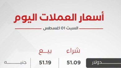 أسعار العملات أمام الجنيه اليوم السبت 1 أغسطس 2026