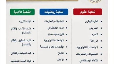 الأماكن الشاغرة لطلاب المرحلة الثانية 2026.. تعرف على الكليات المتاحة للشعب الثلاث