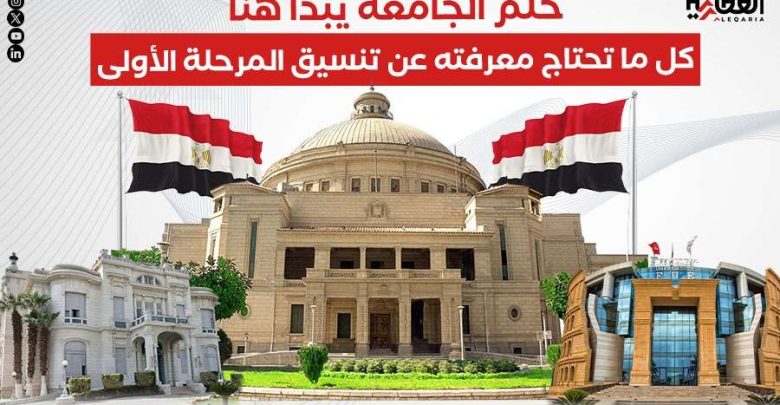حلم الجامعة يبدأ هنا.. كل ما تحتاج معرفته عن تنسيق المرحلة الأولى