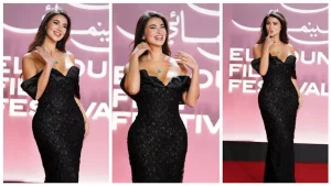 صور حصرية لهدى الإتربي في عرض فيلم “الربيع في إمروز” بمهرجان الجونة السينمائي
