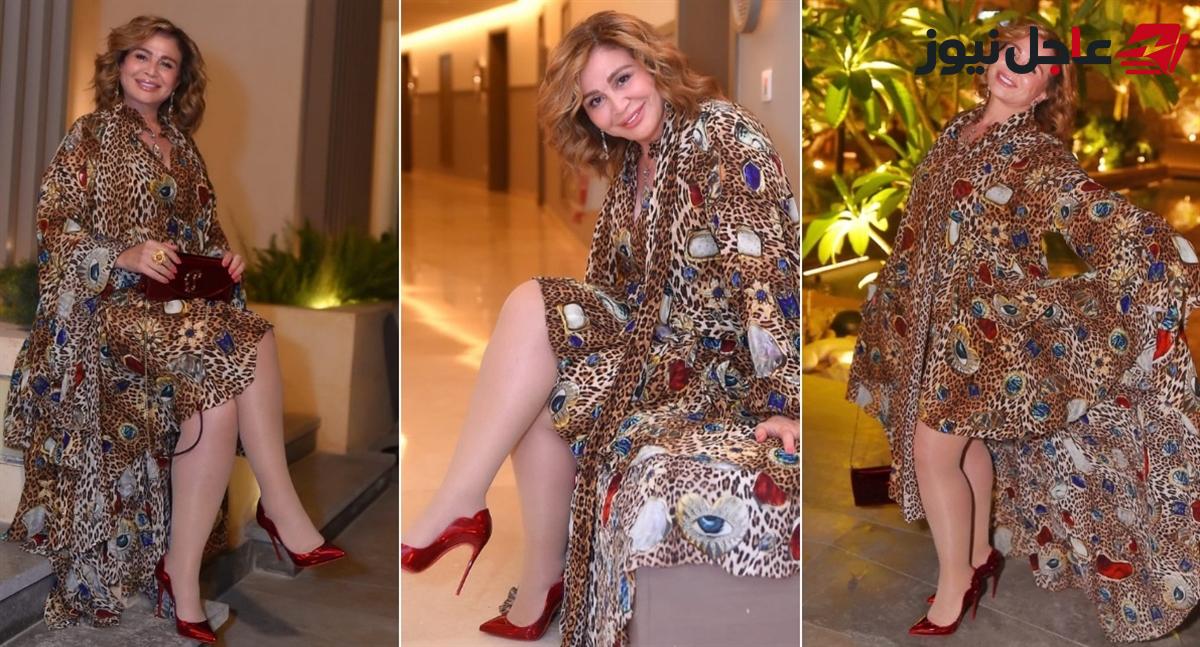 إلهام شاهين تتألق بفستان قصير بنقشة الفهد من Camilla بسعر 99 ألف جنيه في مهرجان الجونة السينمائي