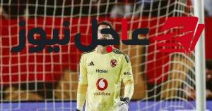 مصطفى شوبير يحرس مرمى الأهلي أمام القناة في الدوري الممتاز