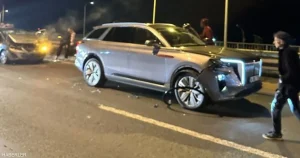 نجاة نجم طرابزون سبور من حادث سير خطير في تركيا