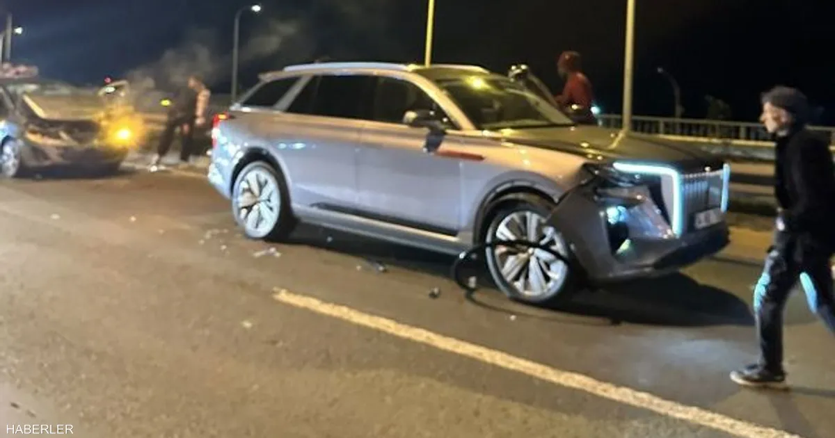 نجاة نجم طرابزون سبور من حادث سير خطير في تركيا
